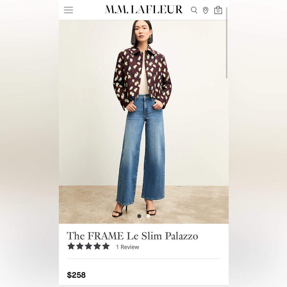 Frame le slim palazzo denim